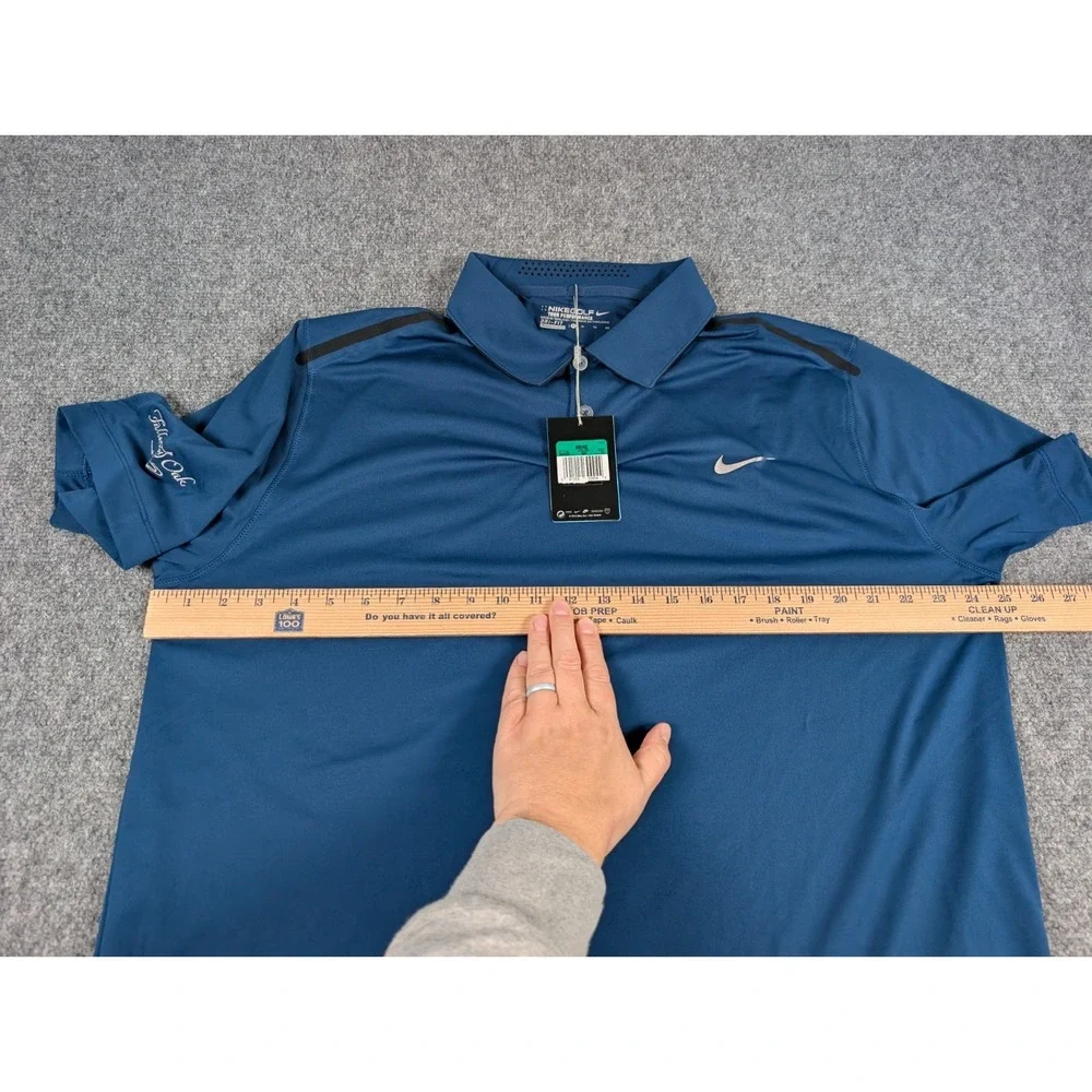 Nike Golf Tour Performance Polo Shirt‎ Mens XL Dark Blue w/Logo NWT